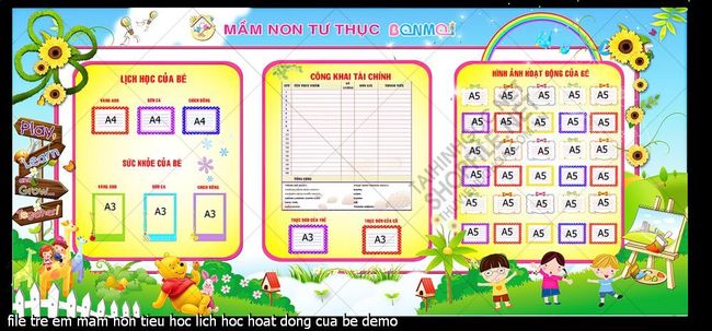 file tre em mam non tieu hoc lich hoc hoat dong cua be
